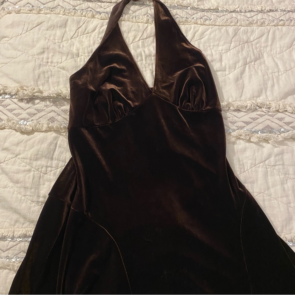 Velvet halter dress